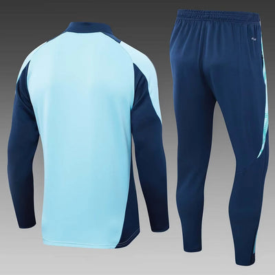 2024/2025 Arsenal Half-Pull Training Suit Baby blue Football Shirt