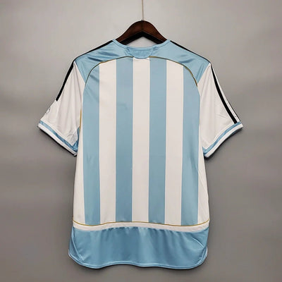 2006 Retro Argentina National Team Home Jersey - DripJerseys