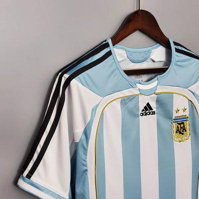 2006 Retro Argentina National Team Home Jersey - DripJerseys