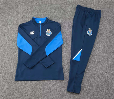 2024/2025 Porto Half-Pull Training Suit Blue Football Shirt Set