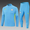 2024/2025 Manchester City Half-Pull Training Suit Blue Football Shirt