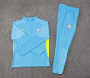 2024/2025 Manchester City Half-Pull Training Suit Blue Football Shirt