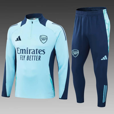 2024/2025 Arsenal Half-Pull Training Suit Baby blue Football Shirt