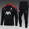 2024/2025 Liverpool Half-Pull Training Suit Black Jersey