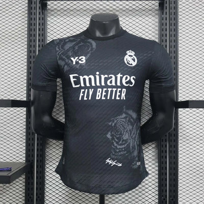 Maglia da calcio nera edizione speciale Y-3 del Real Madrid versione giocatore 2024/2025